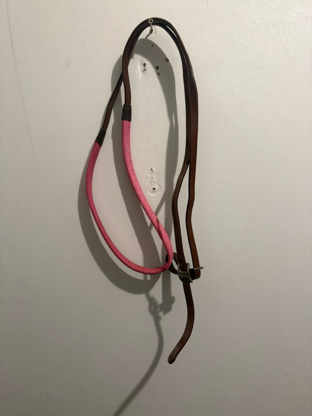Leather/ rubber horse barrel reins